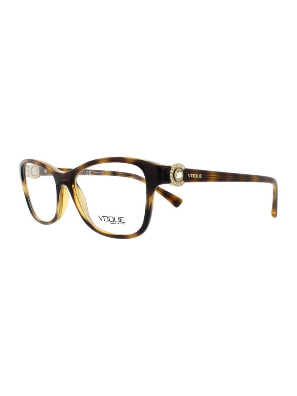 VOGUE VO 5002-B color W656 Dark Havana tortoise size 52/16 Crystals
